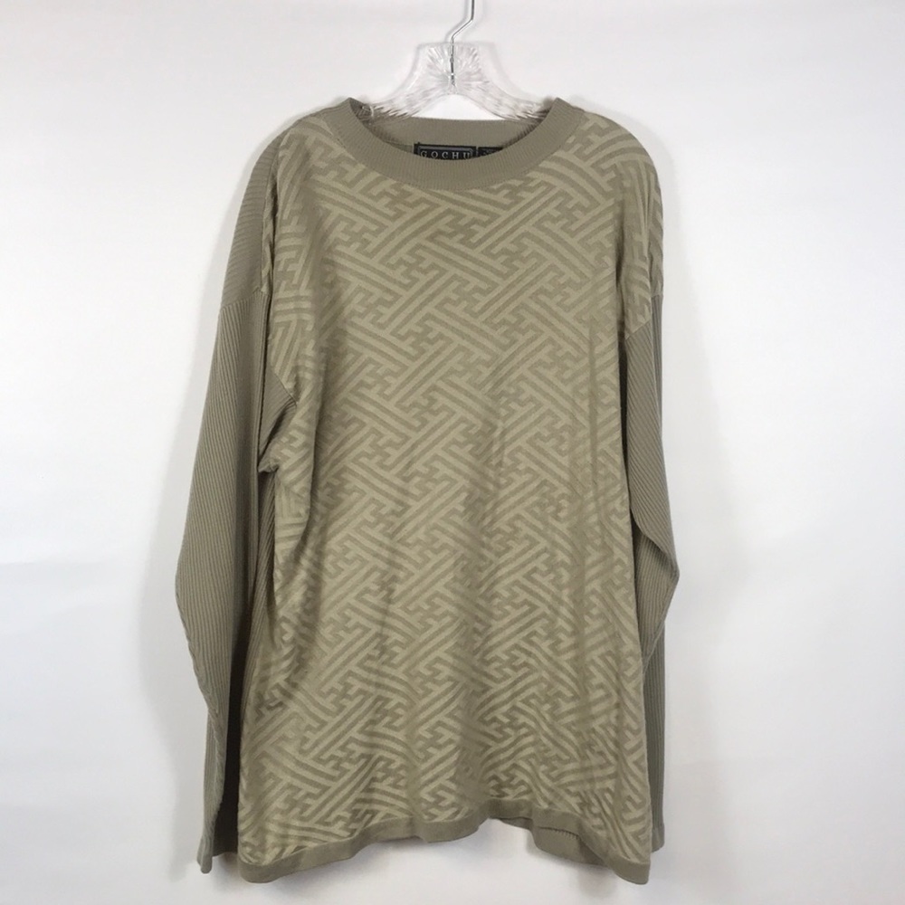 Gochu Men's Light Green Crewneck Sweater Size 3XL